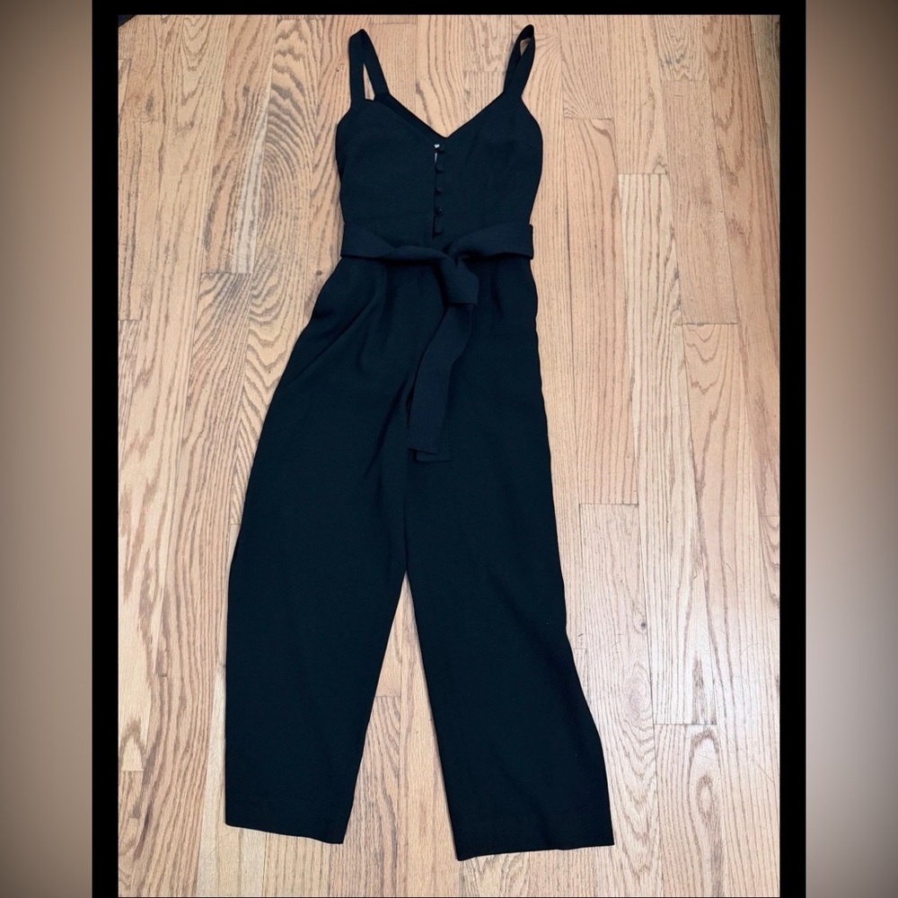 Aritzia Little Moon Petunia Jumpsuit Women's Black Size 4 Classic open back - Picture 13 of 13